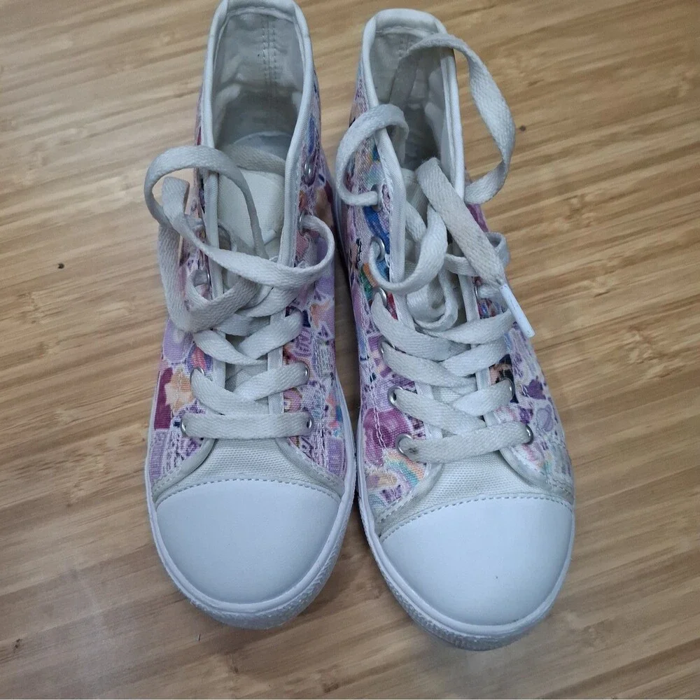 Taylor Swift Fan High Top Canvas Sneakers Swiftie Kids Shoe Size US 12/ 13